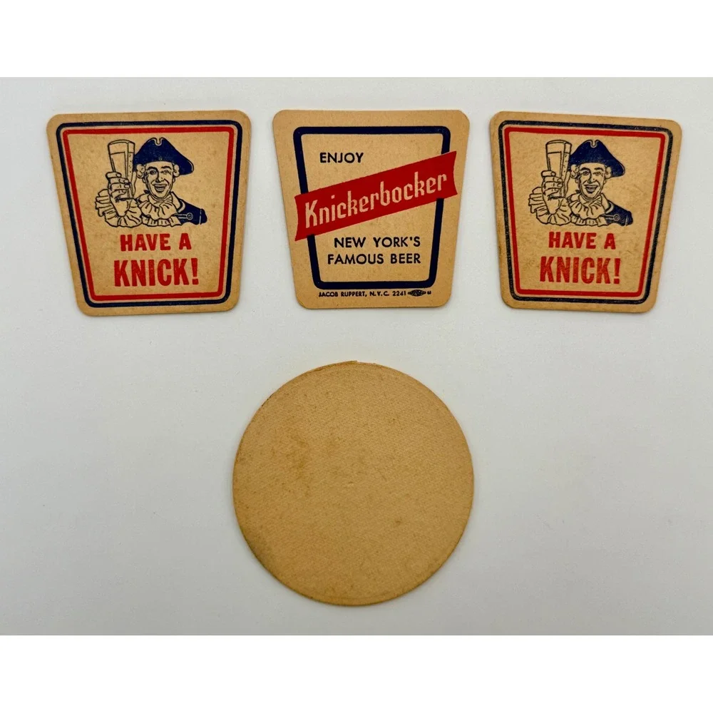 Vintage Beer Coasters Lot Knickerbocker Jacob Ruppert Konigsbacher Germany
